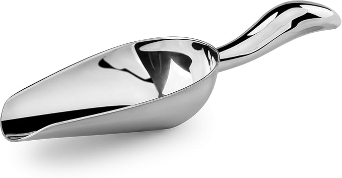 New Star Foodservice 1028508 Stainless Steel Bar Ice Flour Utility Scoop, 6-Ounce