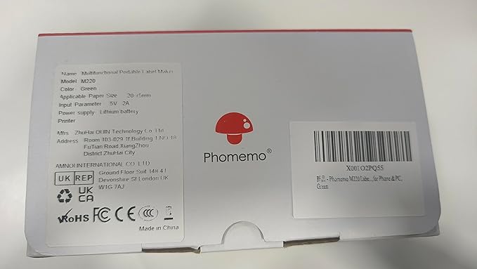 Phomemo M220 Label Maker, New Flagship 3.14 Inch Bluetooth Thermal Label Printer for Barcode, Address, Labeling, Mailing, File Folder, Portable Maker Easy to Use, Support with Smart Phone&PC