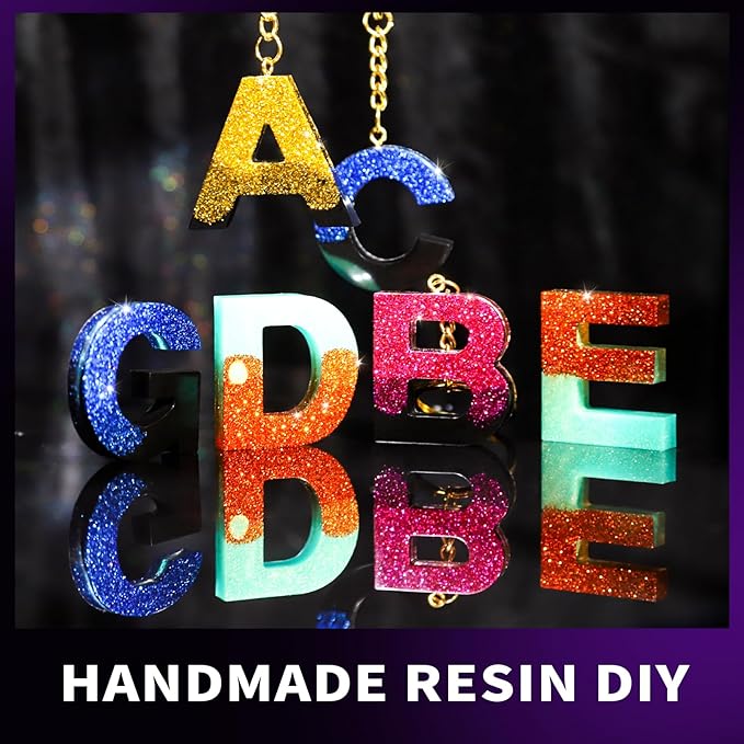 LEOBRO Glitter, Fine Glitter for Resin, Set of 32 Colors, for Nail Body Tumbler Arts and Crafts