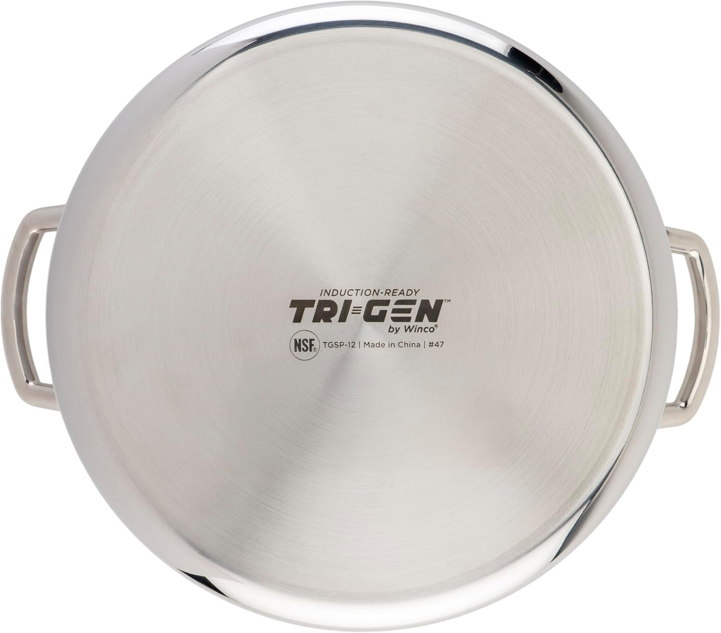 WINCO Tri-Ply Stock Pot, 12-quart, Silver