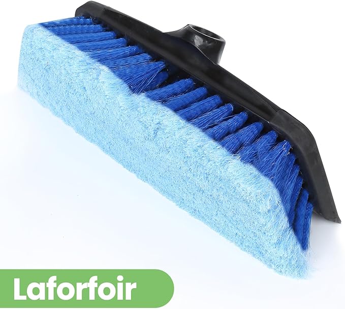 2-in-1 Water-accessible Soft-Bristle Brush | Lightweight Extension Pole Handle | Soft Bristles wash Car, RV, Boat, Solar Panel, Deck | Shower Brush for Cleaning | Floor Brush(Brush only, no Pole)
