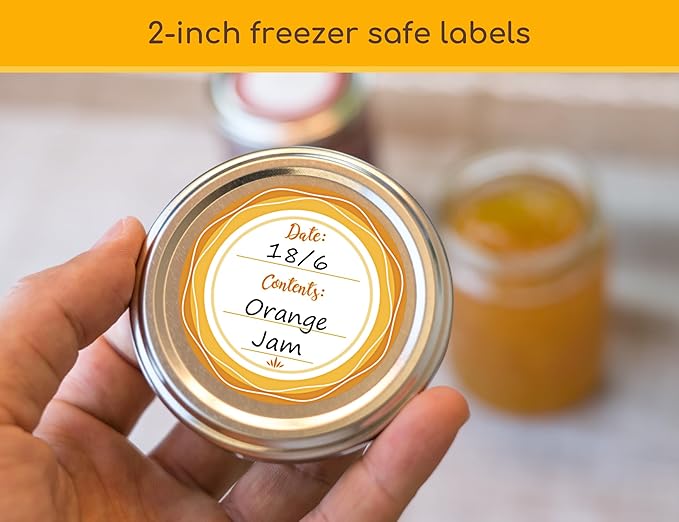 Mason Jar Lid Labels, Removable Canning Label, Waterproof Write-On Meal Prep Label for Food Container, Glass Bottle, Canned Jams, Preserve, Home & Kitchen Organization, 90pcs (Forest Streams)