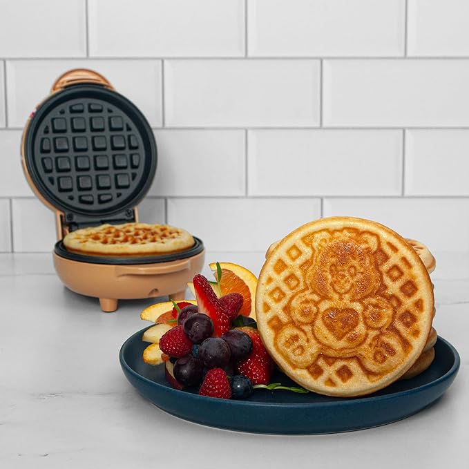 Uncanny Brands Care Bears Tenderheart Mini Waffle Maker - Small Kitchen Appliance