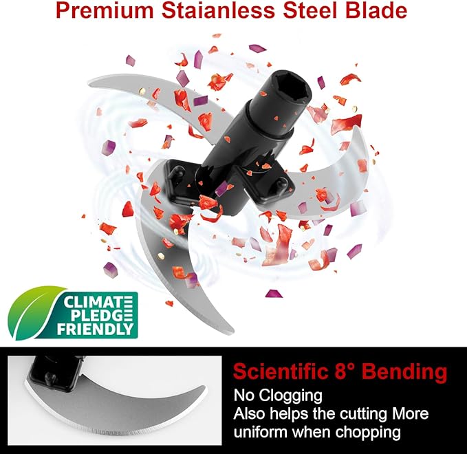 Geedel Hand Food Chopper, Vegetable Quick Chopper Manual Food Processor, Easy To Clean Food Dicer Mincer Mixer Blender, Rotary Onion Cutter for Garlic, Salad, Salsa, Nuts, Meat, Fruit, Ice, etc