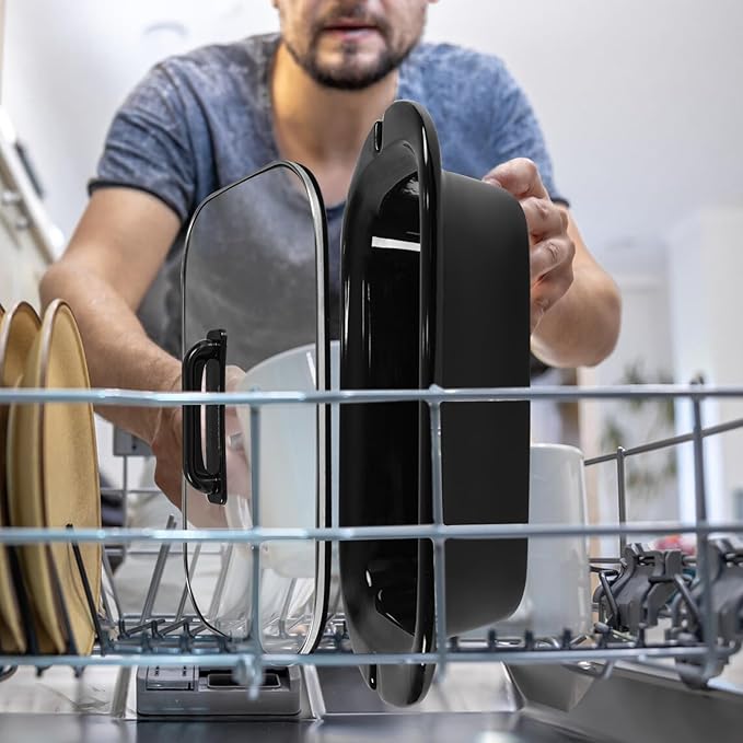 Magnifique 4-Quart Slow Cooker with Casserole Manual Warm Setting - Perfect Kitchen Small Appliance for Family Dinners, Dishwasher Safe Crock, Blue