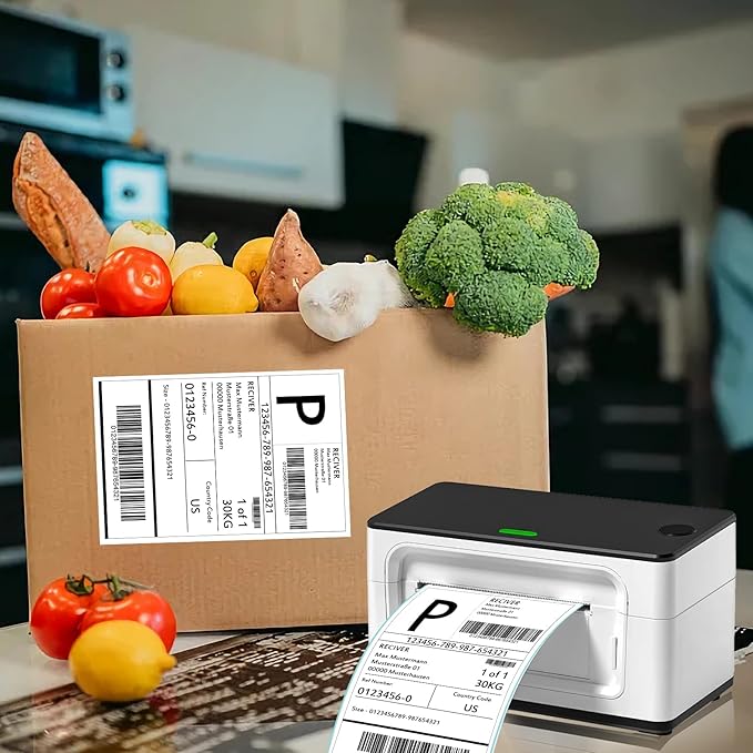 FungLam 4'6' Thermal Shipping Labels - Compatible with Rollo, Munbyn, Zebra, iDPRT, JADENS - 250 Labels/Roll, 6 Rolls