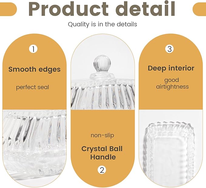 Glass Butter Dish with Lid for Countertop,Vintage Crystal Butter Container for Counter,Covered Glass Butter Keeper,Butter Tray for Refrigerator,Butter Holder with 4oz Butter