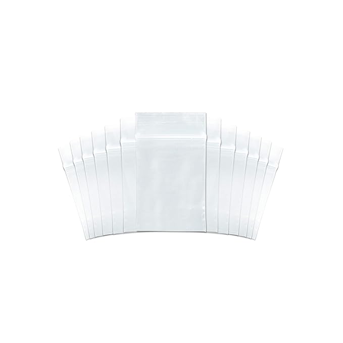 SNL Quality Zipper Lock Reclosable Clear Disposable Plastic Bags, Strong | 3" X 4" - 2 MIL - 1,000 Bags