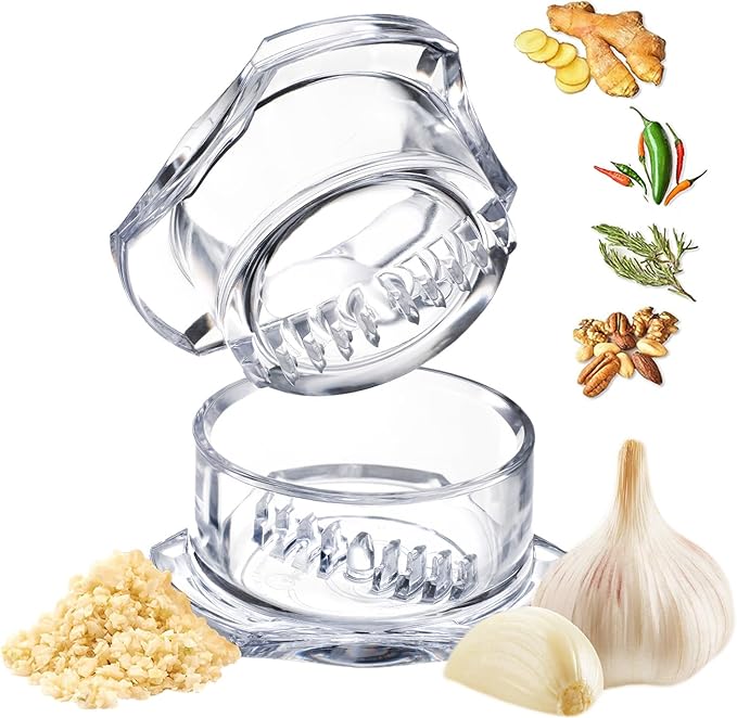 Nextrend Garlic Twister 4th Generation - 3-5 Clove Capacity, Dishwasher-safe, BPA-Free (Clear)