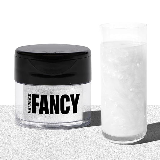 Fancy Sprinkles Diamond White Premium Edible Glitter, 100% Edible Glitter for Sparkling Food & Drinks No Taste or Texture (4gm)