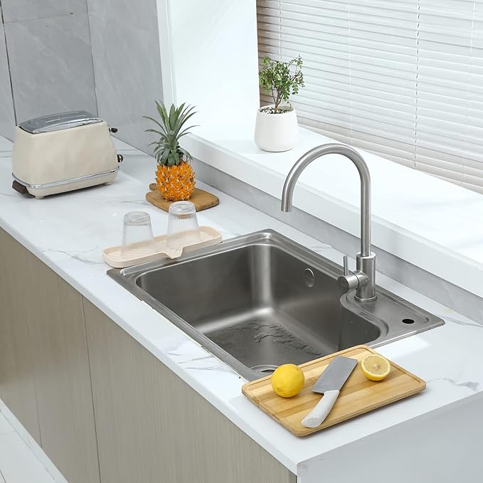 Silicone Bathroom Soap Dishes with Drain Spout-Bathroom and Kitchen Sink Organizer,Sponge Holder,Dish Soap Tray,Perfect for Dispenser,Scrubber,Bottle,Cup on Sink or Counter-Tapioca 12"×4"