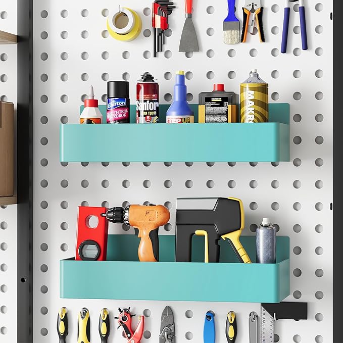 Magnetic Spice Rack for Refrigerator, Kitchen Organizer and Storage Shelf, Blue(2 Pack)