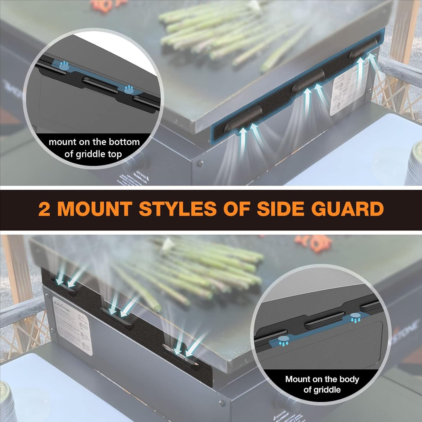 Wind Guards for Blackstone 28" Griddle, MeWeBlue Blackstone Accessories Fit for Grill, MeWeBlue 5016 Magnetic Stainless Steel Wind Screens Protect Flame Hold Heat, Compatible with Hood