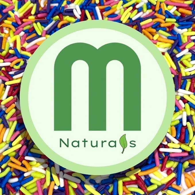 Manvscakes, Natural Rainbow Sprinkles, No Artificial Dyes, Gluten Free, Nut Free, 3 ounces, Cake Decorations, Cupcake Sprinkle Blend, Baking, Birthday Cake, Ice Cream Topping