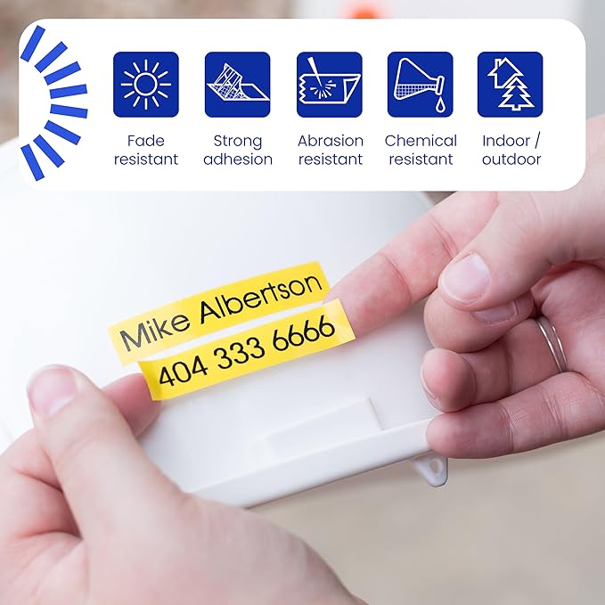 Brother Genuine P-touch TZE-S131 Tape, 1/2" (0.47") Wide Extra-Strength Adhesive Laminated Tape, Black on Clear, Laminated for Indoor or Outdoor Use, Water-Resistant,0.47" x 26.2' (12mm x 8M), TZES131