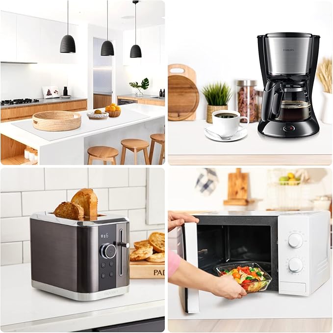 Large Silicone Heat Resistant Mat 78.7” x 15.7”, Nonslip Mats for Kitchen Counter, Countertop Protector, Nonstick Waterproof Craft Table Placemat, Translucent-White