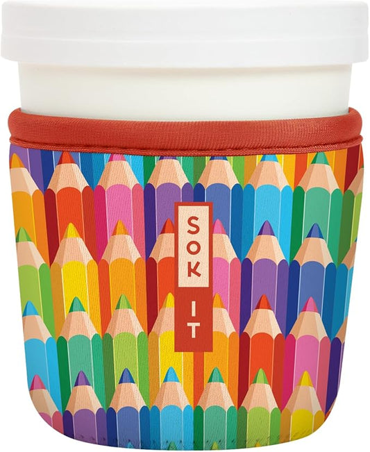 Sok It IceCreamSok Insulated Neoprene Cover (Work of Art, Tapered Ice Cream Pints)