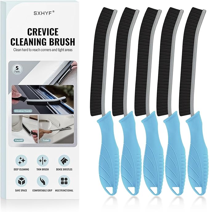 SXhyf Crevice Cleaning Brush - Grout Scrub Brush, House Cleaning Supplies, Gap Cleaning Tools, Home Essentials, Gifts for Women Men, Hard Bristle Crevice Cleaner Brush for Household Use, Bathroom