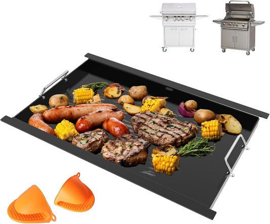 16517 Flat Top Griddle Insert for Bull Grill 4 Burner Angus 41628 47628 41629, Griddle Plate for Outlaw 30" 26039 26038, for Bull Premium 18248 18249, Lion L75000 Grill Parts, Non-stick Carbon Steel