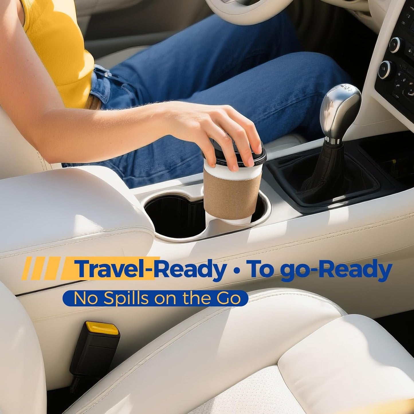 Fit Meal Prep 50 Pack 16 oz Disposable Coffee Cups with Lids, Sleeves, Leak-Proof To Go Coffee Cups with Lids, Durable Paper Cups for Hot Beverage, Home, Office, Party