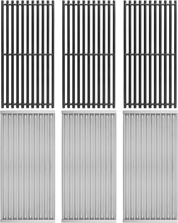 Grill Grates and Emitter Plates for Charbroil Commercial TRU-Infrared 3 Burner 463242516 463242515 466242515 466242615 463243016 463367516 463367016 466242516 463342620, G466-0025-W1A G466-2400-W1