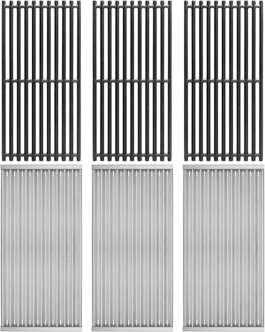 Grill Grates and Emitter Plates for Charbroil Commercial TRU-Infrared 3 Burner 463242516 463242515 466242515 466242615 463243016 463367516 463367016 466242516 463342620, G466-0025-W1A G466-2400-W1