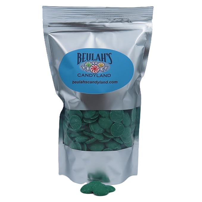 MERCKENS Coating Wafers, Dark Green Melting Chocolate, 2 Pound Package