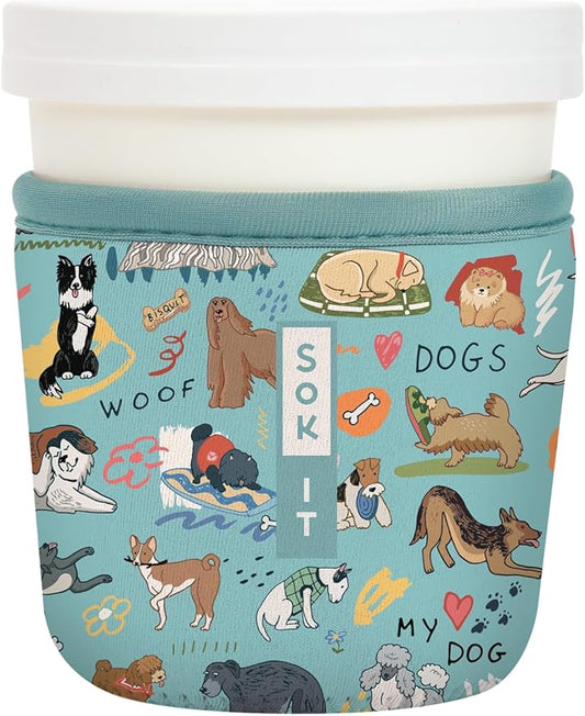 Sok It IceCreamSok Insulated Neoprene Cover (Dog Days Forever, Tapered Ice Cream Pints)