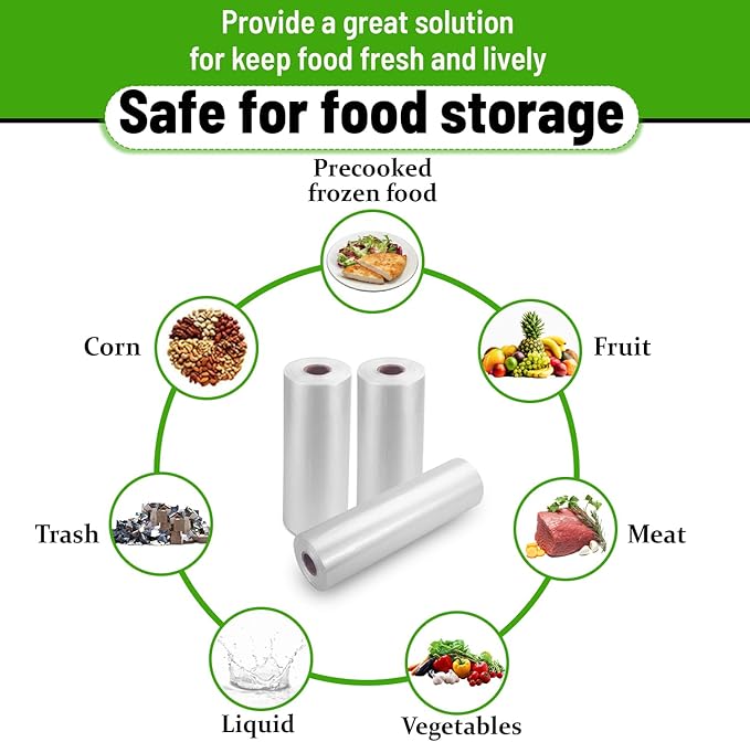 [4 Rolls] 12" X 20" Plastic Produce Bags on a Roll, Bread and Grocery Clear Bag, 350 Bags Per Roll