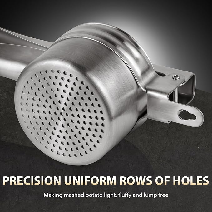 Potato Ricer, Sopito Upgraded Stainless Steel Potato Masher with 2 Interchangeable Cups Heavy Duty Kitchen Tool