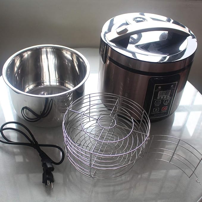 6L Black Garlic Fermenter,Yogurt Maker with Adjustable Temperature & Time Control,Kimchi machine,Sweet Rice Wine Maker Full Automatic,Natto Maker,FCC UL Listed