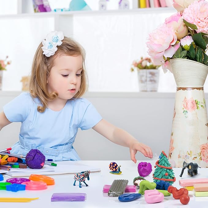 Polymer Clay 72 Colors, Modeling Clay for Kid Sets - Includes Sculpting Tools and Accessories with Storage Case - Ideal Holiday Gift for Children, Adults and Beginners