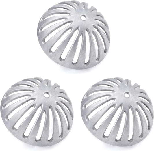Floor Sink Strainer, Floor Drain Strainer, Heavy Duty Aluminum Dome Drain Cover, Floor Drain Cover for Restaurant, Home, Garden, Kitchen, Bar, Buffet or Food Service 5-1/2" W x 2-1/4"H(3PCS)