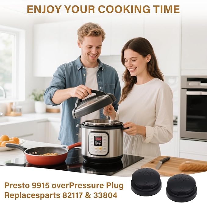 09915 Pressure Cooker Overpressure Plug (6 Pack) Replacement for fits for Presto,Pressure Cooker accessories