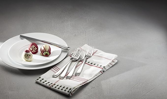 Oneida Silverware Set For 12, Moda 65-Piece Fine Flatware Set with Serving Utensils, Service For 12, 18/10 Stainless Steel, Dishwasher Safe For home, Knives Spoons and Forks Set (Silver, 65 pieces)