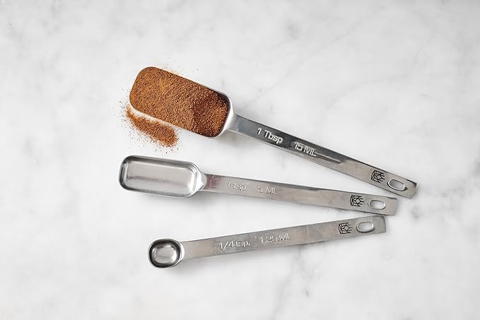 King Arthur Baking Company Spare Measuring Spoons, 18/8 Stainless Steel, 3-Piece Set