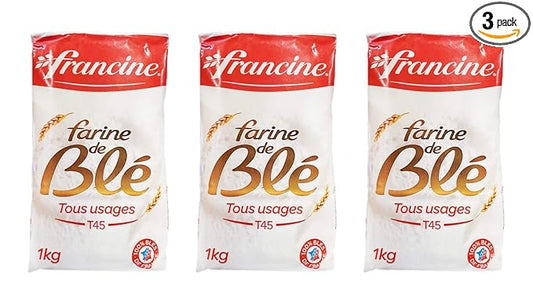 Francine Farne de Ble Bio - French All Purpose Flours 3 Packs (All Purpose Wheat (T45))
