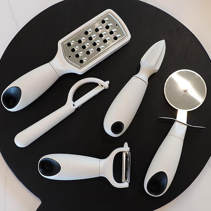 Beille Cream Stainless Steel Wheat Straw Vegetable Peeler Kitchen Utensils