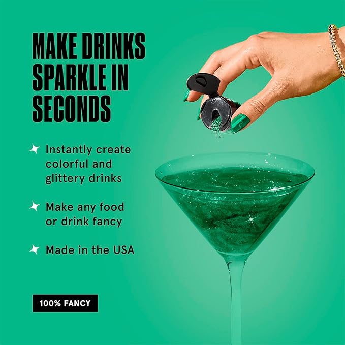 Fancy Sprinkles Emerald Green Premium Edible Glitter, 100% Edible Glitter for Sparkling Food & Drinks No Taste or Texture (4gm)