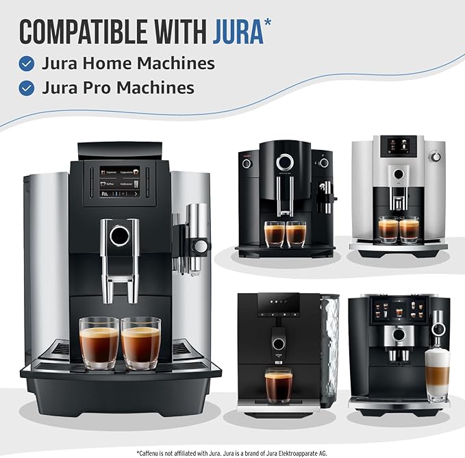 Jura Compatible Cleaning Tablets. 30 Tablets Cleaning. Coffee Cleaning Tablets - Cleans Internal Parts, Portafilter, Inaccessible Areas. Use On All Home & Pro Jura Coffee Machines.