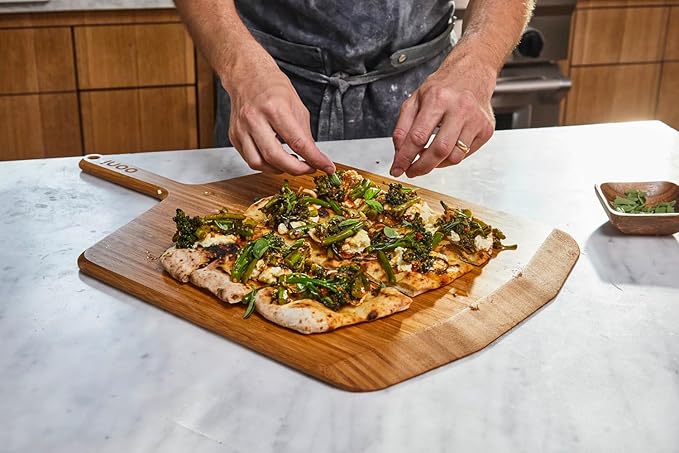 ooni 16” Bamboo Pizza Peel – Wooden Pizza Peel 16 Inch, Pizza Spatula Paddle, Pizza Cutting Board, Wood Pizza Turning Peel, Pizza Oven Accessories, Pizza Tools, Pizza Peel Wood, Pizza Board