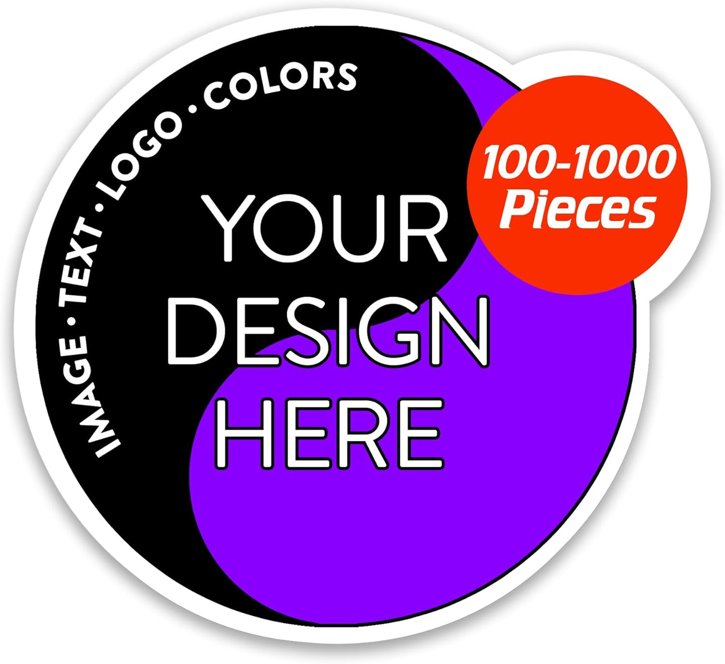 5-1000 Custom Vinyl Stickers - Upload Your own Image, Text, Design, Logo - Personalized Logo Labels for Handmade, Packaging, Bottle, Jars, Candle, Brand Stickers (White, 3x3)