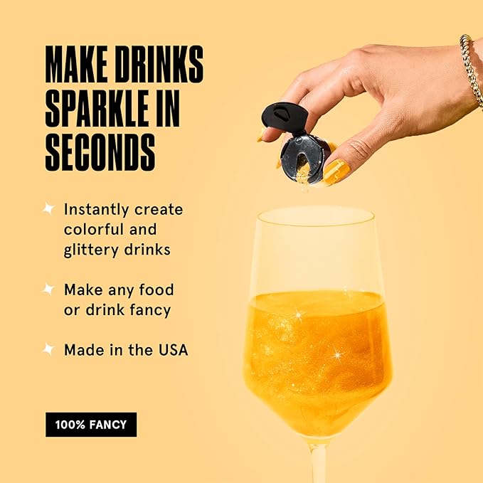 Fancy Sprinkles Fool's Gold Premium Edible Glitter, 100% Edible Glitter for Sparkling Food & Drinks No Taste or Texture (4gm)