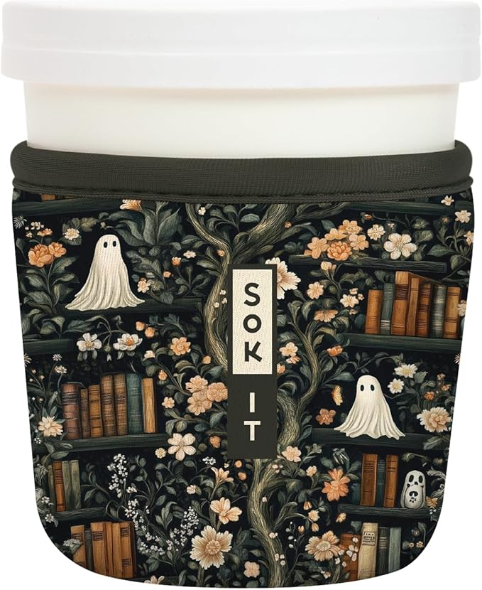 Sok It IceCreamSok Insulated Neoprene Cover (Ghost Stories, Tapered Ice Cream Pints)