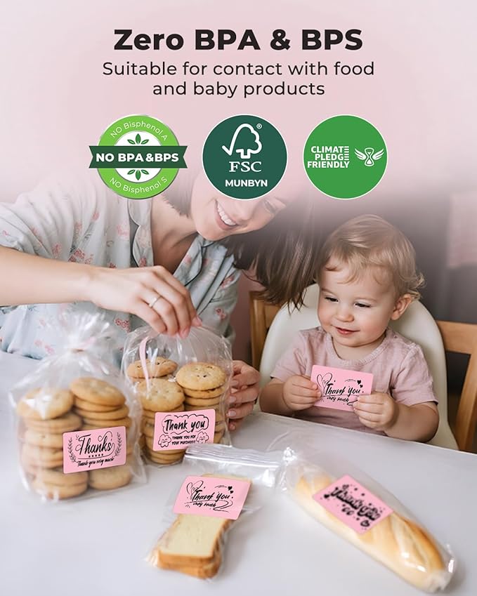 MUNBYN 3x2 Inch Pink Thermal Labels, Thermal Sticker Labels for Price, Barcode, Mailing, Name, 500 Sheets/1 Roll