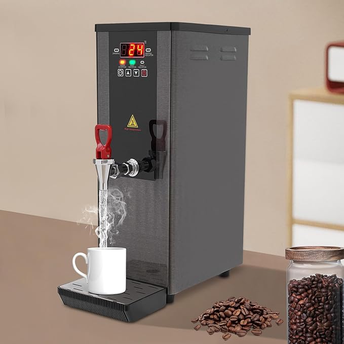 Step-Heating Commercial Hot Water Dispenser, 20L/5.28Gal Hot Water Boiler Dispenser Electric Water Pot Boiler Commercial Boiling Water Machine for Tea Coffee Shop Dessert Shop Hotel - 45L/H 3000W