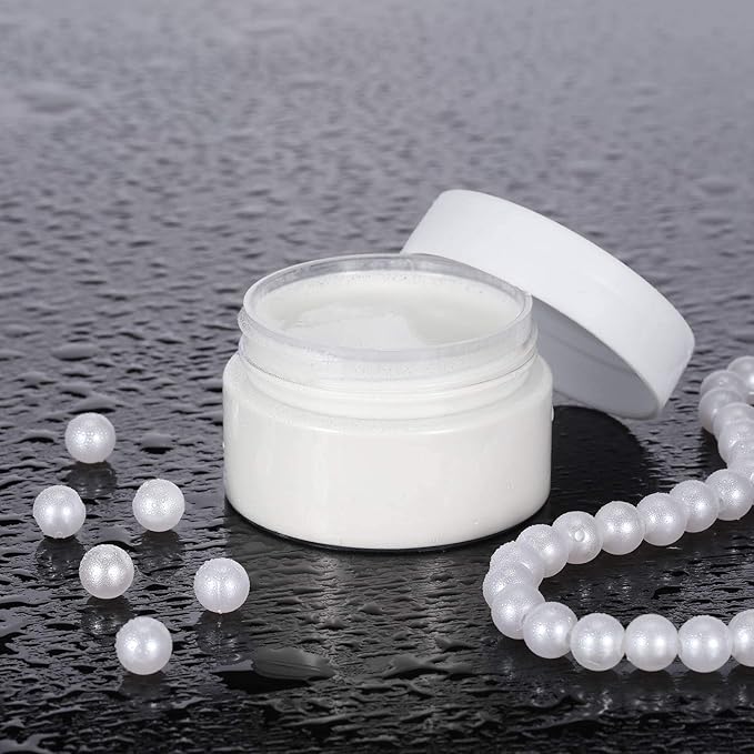 6 Pack 6 oz Plastic Jars Containers with Lids Wide-mouth Refillable Leakproof Reusable Round Empty Jars for Travel Cosmetic Dry Food Spice Cookie Candy Home Kitchen Organizing (White)