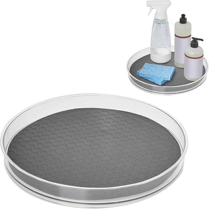 Spectrum Lazy Susan Organizer, Hexa Extra Large 12.25" - Lazy Susan Turntable for Cabinet, Refrigerator, Pantry, Table & Shelf - Rotating & Spinning Pantry Organization - Spice Rack Storage for Fridge