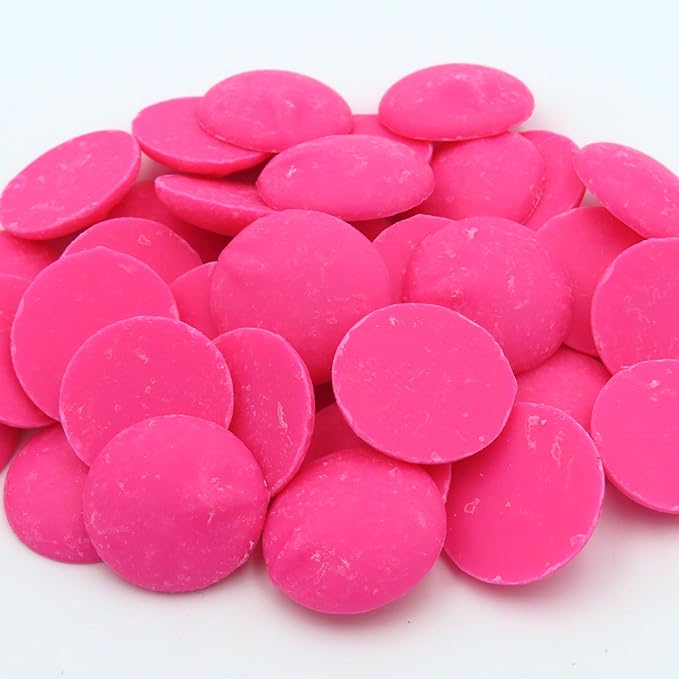 MERCKENS Coating Wafers, Pink Melting Chocolate, 1 Pound Package