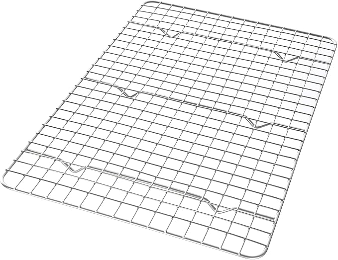 Stainless Steel Cooling Rack Size - Large, 11.75 x 17 Inches, Dishwasher-Safe, Oven Safe, Cookie Cooling Racks for Baking & Cooking - Pack of 6